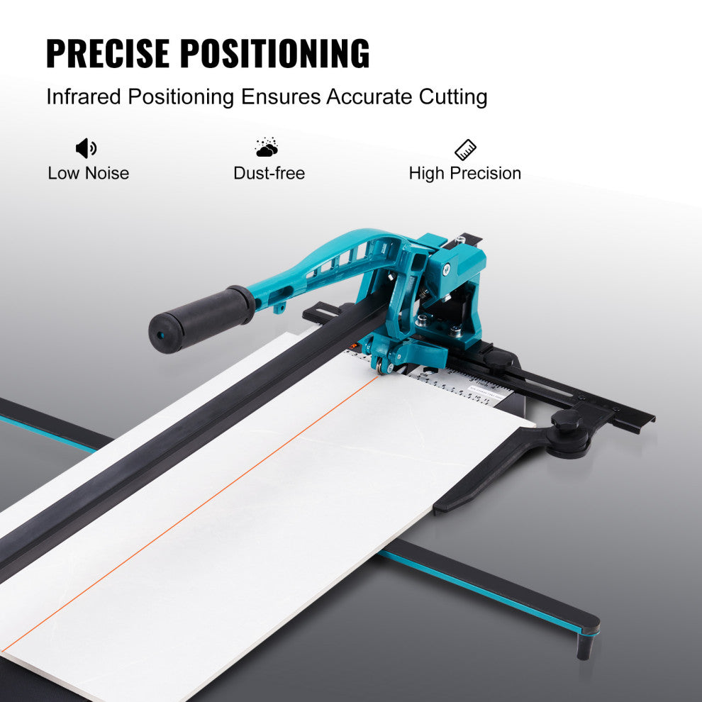 VEVOR 48" Manual Tile Cutter Cutting Machine with Infrared for Porcelain Ceramic, Single Rail