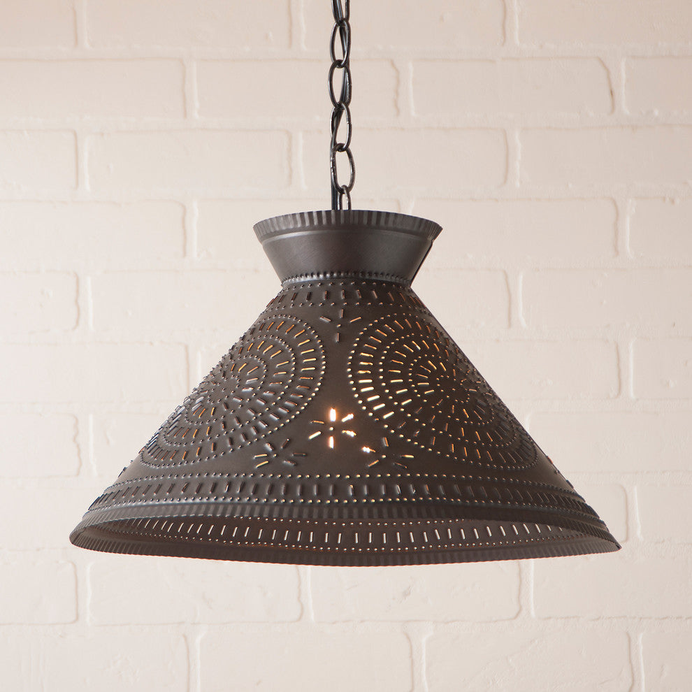 Roosevelt Shade Light With Chisel, Kettle Black