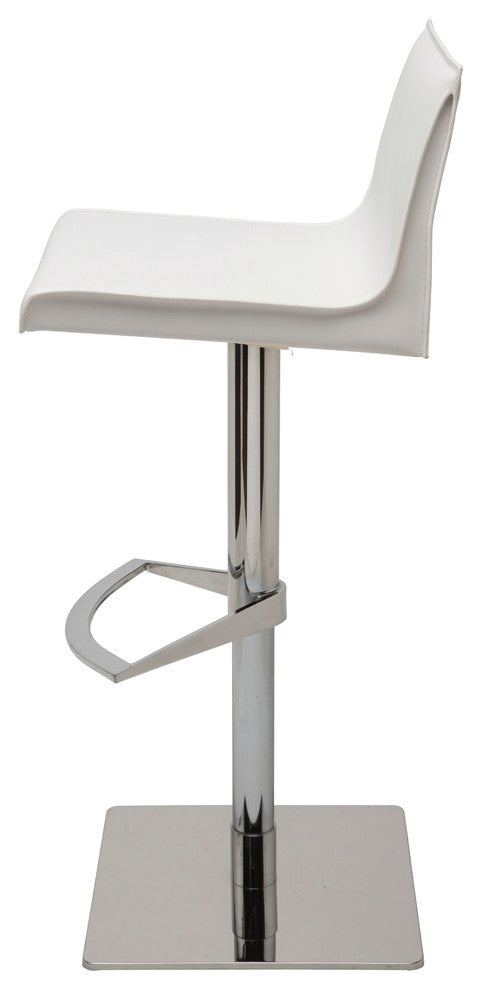 Colter Adjustable Bar Stool, Modern Barstool Contemporary Counter Stool Leather,