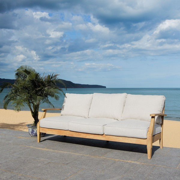 Safavieh Martinique Wood Patio Sofa, Natural
