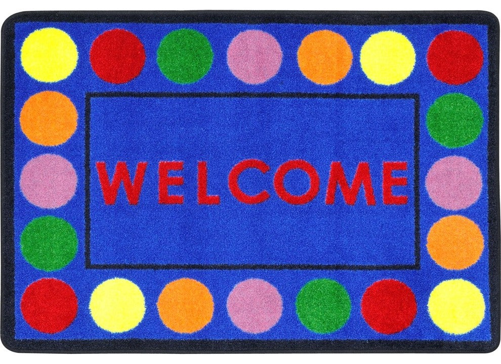 Kid Essentials Rug, Lots of Dots, Multicolored, 2'8x3'10