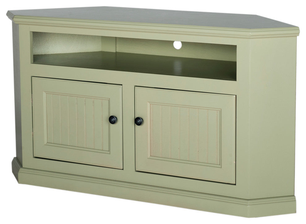 Eagle Furniture 40" Coastal Wide-Screen Corner TV Cart, Summer Sage