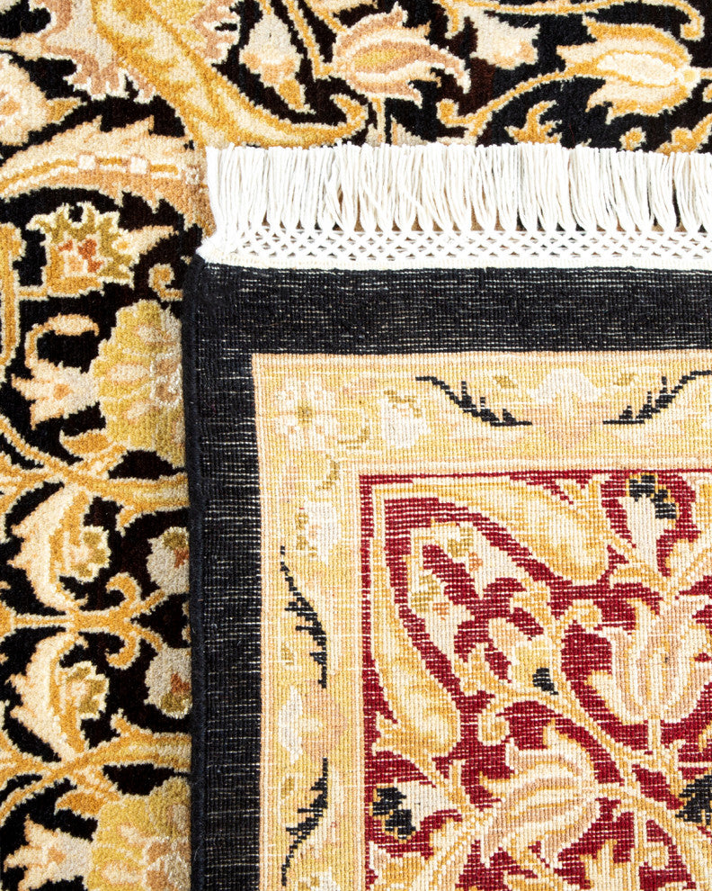 Mogul, One-of-a-Kind Hand-Knotted Area Rug Black, 4' 3" x 6' 5"