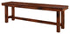 60" Rustic Wood Dining Bench - Dark Oak