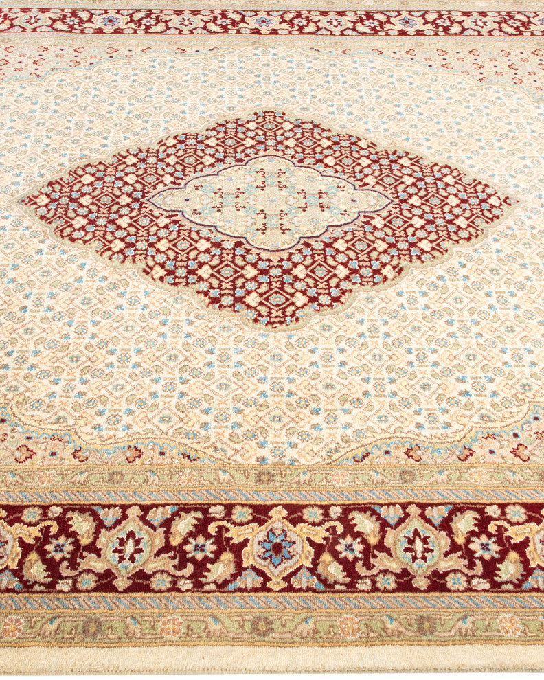 Mogul, One-of-a-Kind Hand-Knotted Area Rug Ivory, 6' 1 x 9' 5