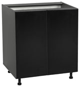 33 Base Cabinet High Double Door with Black Matte door