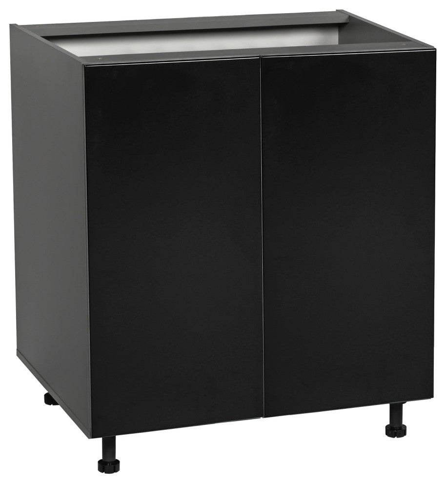 33 Base Cabinet High Double Door with Black Matte door