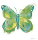 "Birdsong Garden Butterfly II on White" Paper Print by Shirley Novak, 38"x38"