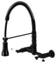 GS1240PL Two-Handle Wall-Mount Pull-Down Sprayer Kitchen Faucet, Matte Black