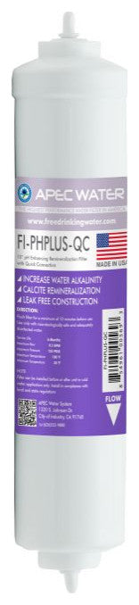 APEC 10" High Purity pH+ Calcium Carbonate Re-mineralization Inline Water Filter
