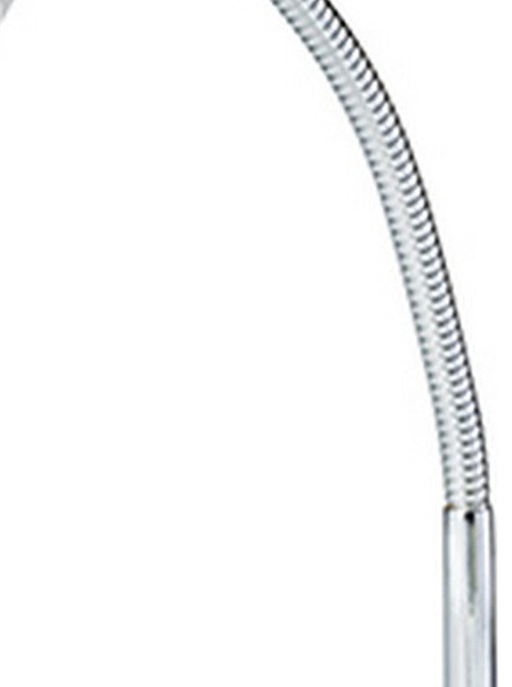 Benzara BM240380 Table Lamp With Adjustable Goose Neck and Shade, White