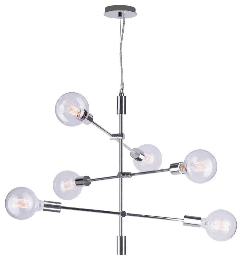 6-Light Chandelier, Chrome