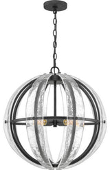 Quoizel QOP5179MBK Four Light Pendant, Matte Black Finish