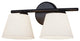 Envoy 2-Light Bath Bar FSN-8072-OPAL-MBLK, Matte Black