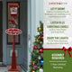 71" Musical Snowy Street Lamp WithSnowman Trio Scene, 2 Signs, Snow and Carols