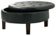 Storage Ottoman Dark Brown Finish