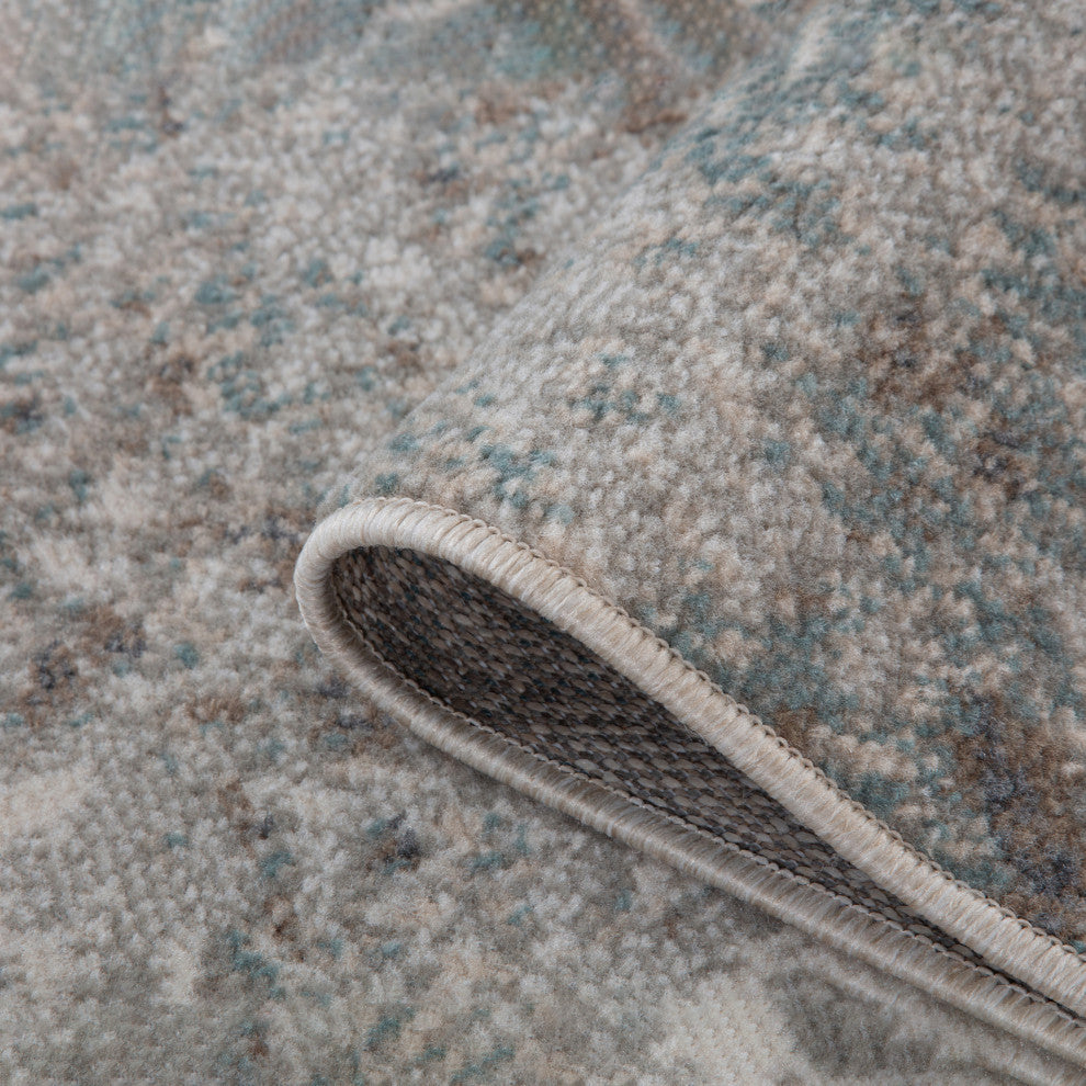 Alpine Amira Runner, Gray, 2'7" x 10', Abstract