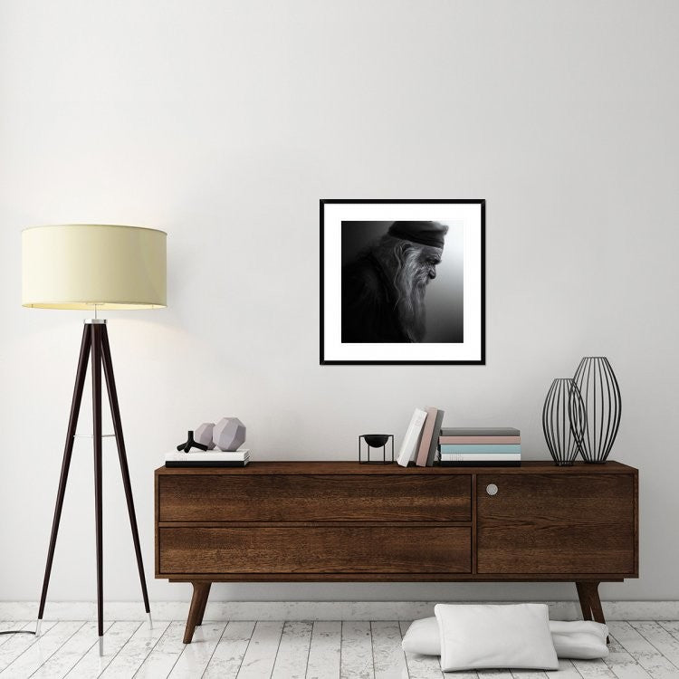 "The Monk" Framed Digital Print by Robert Semnic, 30x30"