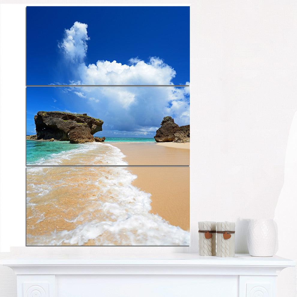 "Emerald Green of Okinawa" Photo Metal Wall Art, 3 Panels, 28"x36"