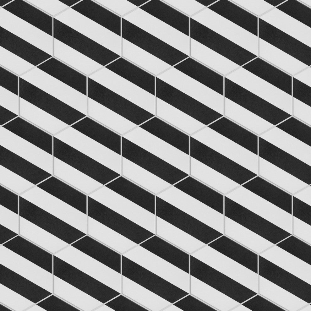 Porto Capri Hex Black Porcelain Floor and Wall Tile