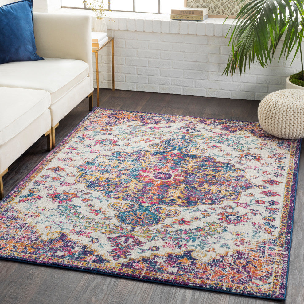 Harput Updated Traditional Beige, Saffron Area Rug, 2'7"x7'3" Runner