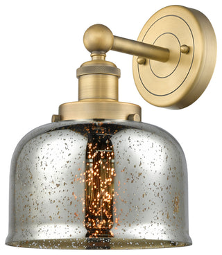 Large Bell 1-Light 7" Sconce, Brushed Brass Finish, Mercury Shade