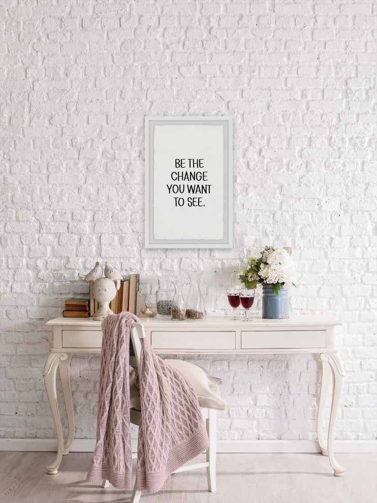 "Be the Change II" Framed Painting Print, 24x36