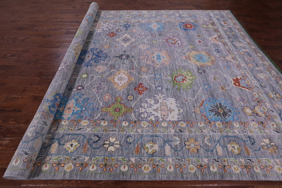 10' 1" X 13' 10" Turkish Oushak Hand-Knotted Rug - Q15613