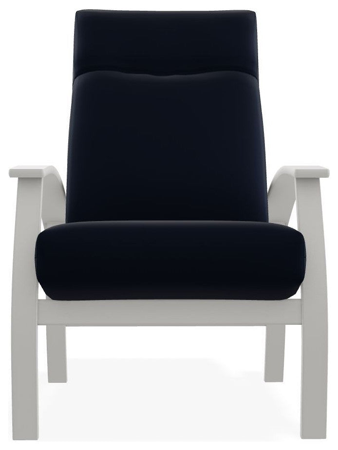 Belle Isle Cushion Outdoor Adjustable Back Chair, Navy/Snow
