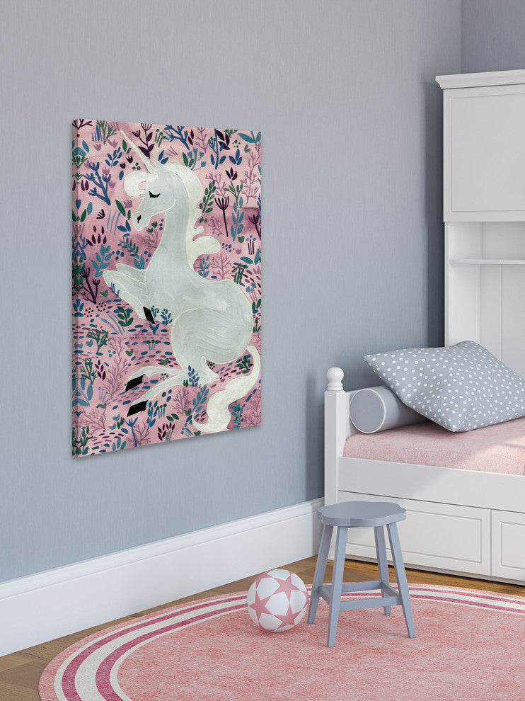 "Silky White" Painting Print on Wrapped Canvas, 30"x45"