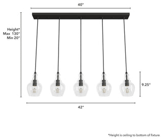 Perch Point Noble Bronze 4 Light Semi-Flush Mount Ceiling