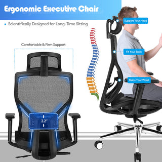 Costway Ergonomic Office Chair High-Back Mesh Chair w/Adjustable Lumbar Support
