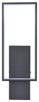 Modern Black LED Wall Sconce With Rectangle Aluminum Shade Neutral Light 4000K