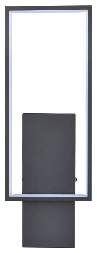 Modern Black LED Wall Sconce With Rectangle Aluminum Shade Neutral Light 4000K