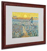 'Sower, 1888' Matted Framed Canvas Art by Vincent van Gogh