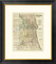 "Map of Chicago, 1857" Framed Digital Print by Rufus Blanchard, 23x26"
