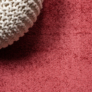 Haze Solid Low-Pile Red 2 ft. x 12 ft. Runner Rug