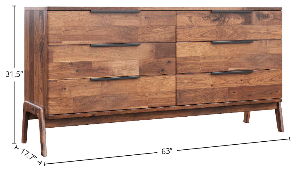 Remix 63" Wide 6-Drawer Dresser