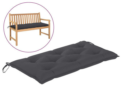 vidaXL Bench Cushion Water Repellent Seat Cushion Anthracite Oxford Fabric