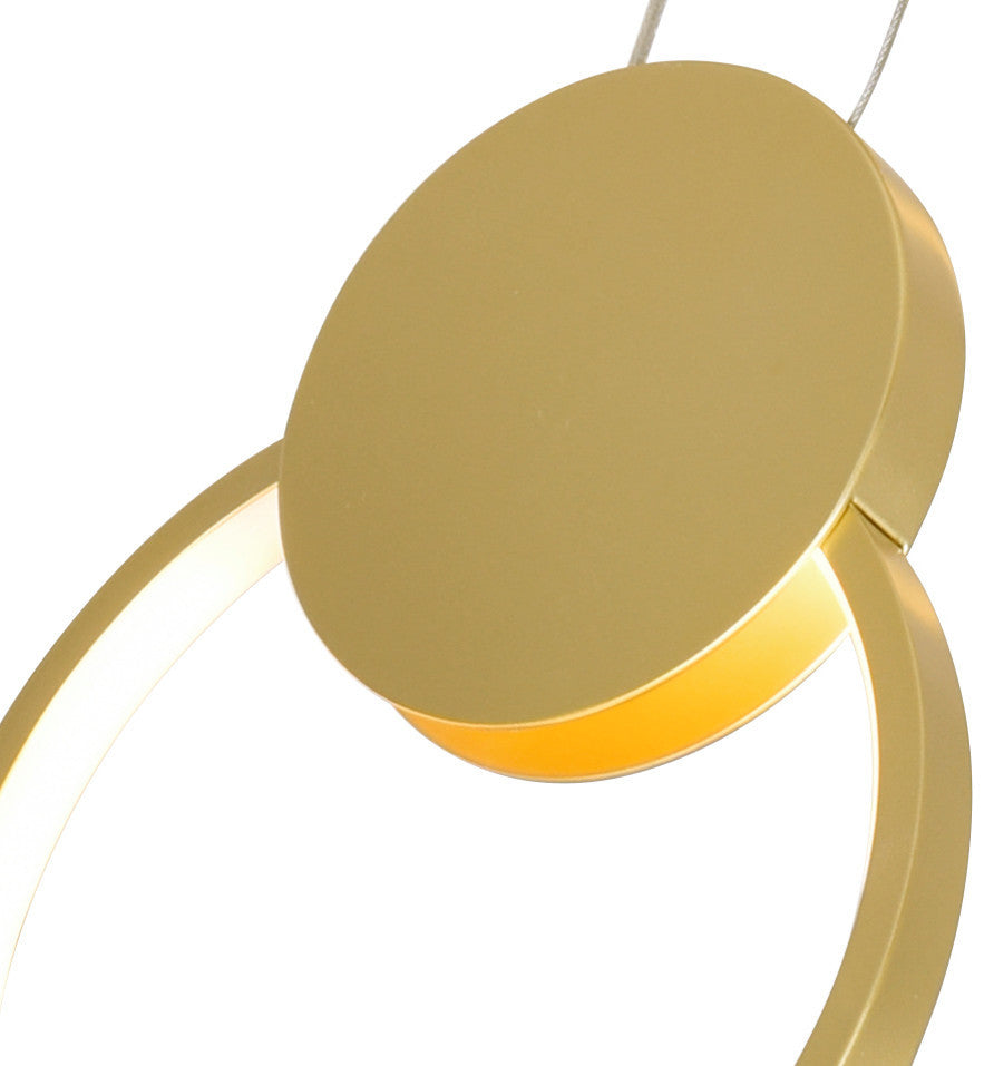 Pulley 8 in LED Satin Gold Mini Pendant