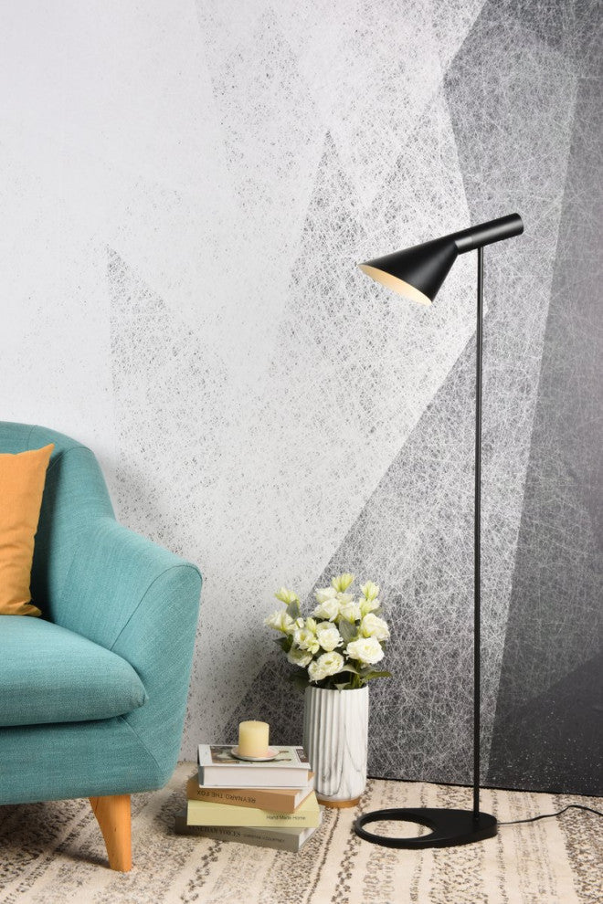Joshua 1-Light Black Floor Lamp