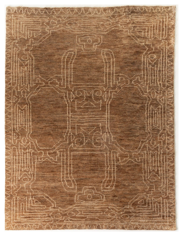 Tozi Hand Knotted Jute Rug-Brown-8'x10'