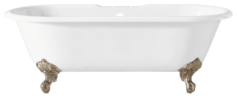 Cheviot Products Regal Cast Iron Bathtub With Faucet Holes
