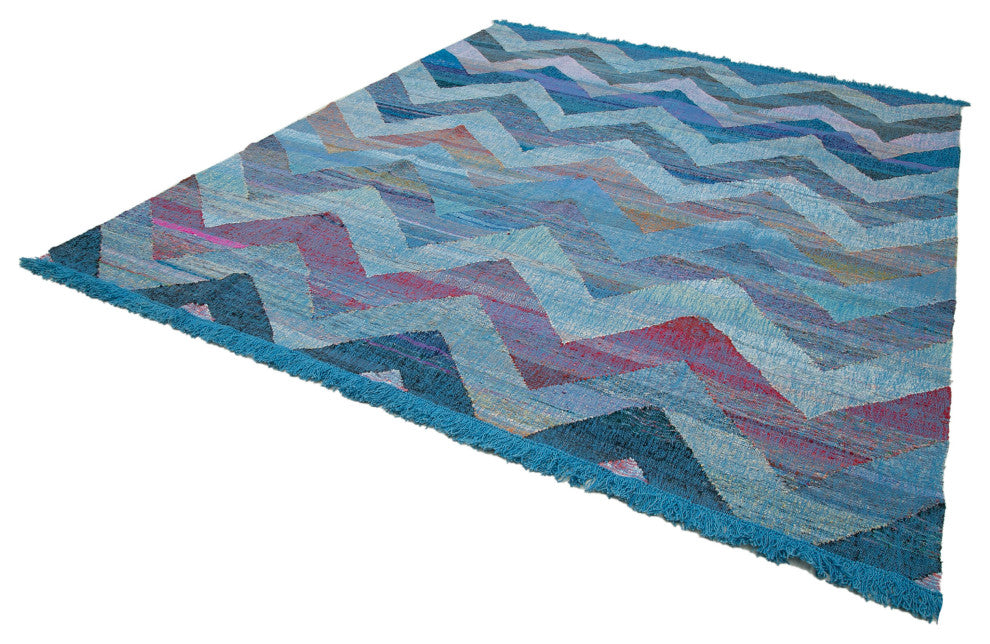 Rug N Carpet - Handwoven Turkish 9' 2'' x 10' 8'' Flatweave Wool Kilim Rug
