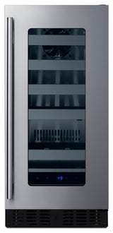 Summit ASDW1522 15"W 18 Bottle Capacity Built-In Wine Cooler - Stainless Steel