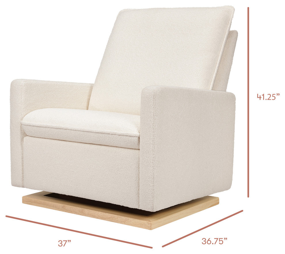 Cali Pillowback Chair and a Half Glider, Water Repellent and Stain Resistant, Chantilly Fleece