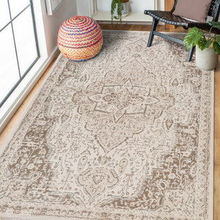Alpine Imara Area Rug, Cream, 6'7" x 9', Medallion