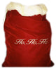 Red Velvet Faux Fur Trimmed Christmas Bag, Ho, Ho, Ho, Small