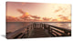 "Boardwalk On Beach Wooden Pier" Sea Bridge Canvas Wall Artwork, 32"x16"