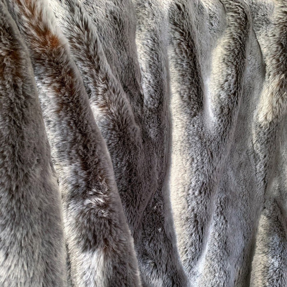 Plutus Two Tone Gray/Amber Handmade Luxury Throw